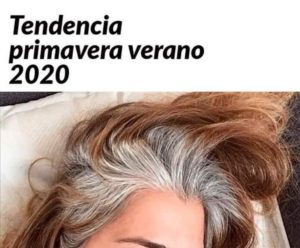 Pelo mujer con canas y tinte